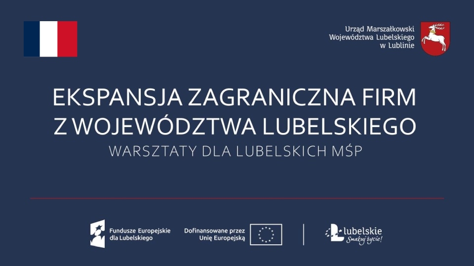 Ekspansja zagraniczna firm z województwa lubelskiego na rynek francuski. Warsztaty dla MŚP