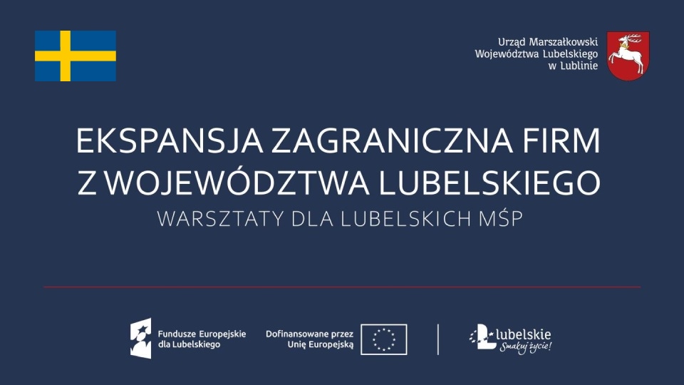 Ekspansja zagraniczna firm z województwa lubelskiego na rynek szwedzki. Warsztaty dla MŚP