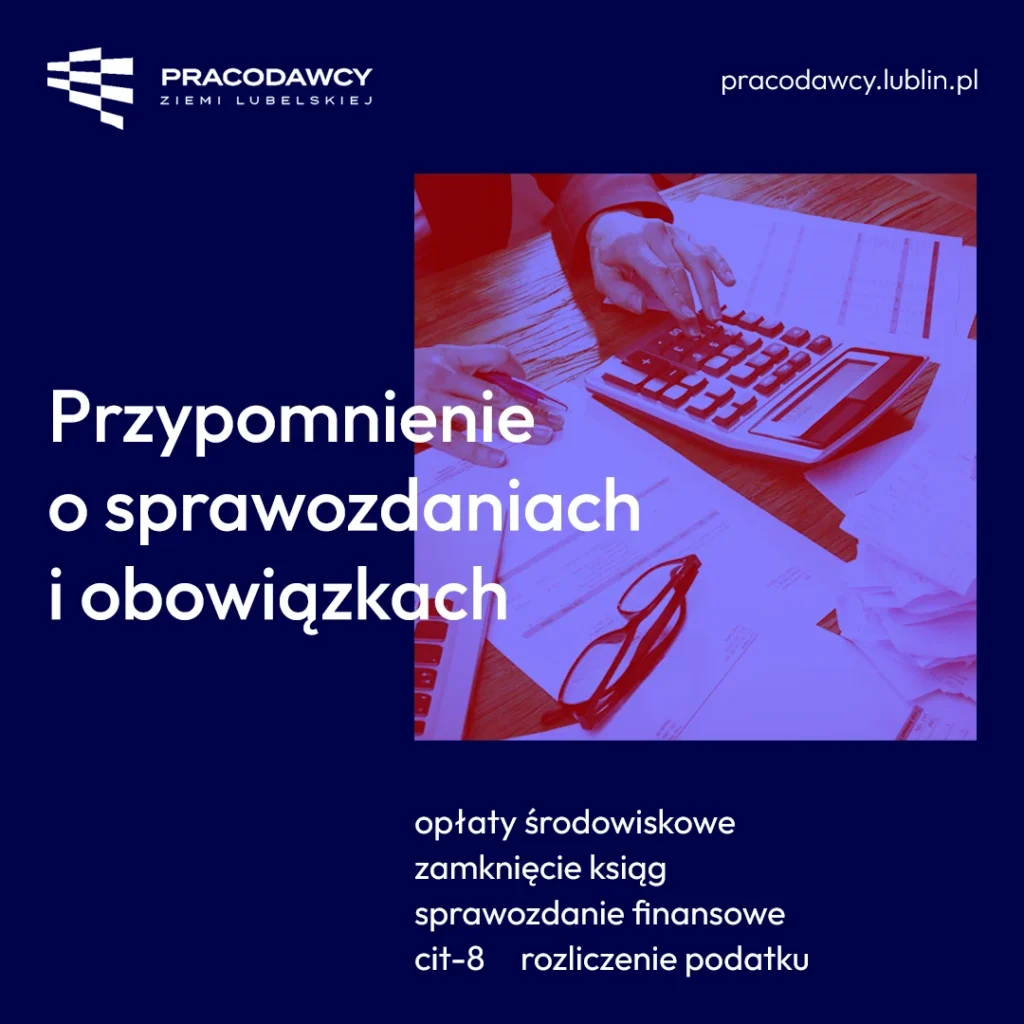 Przypomnienie o sprawozdaniach i obowiązkach